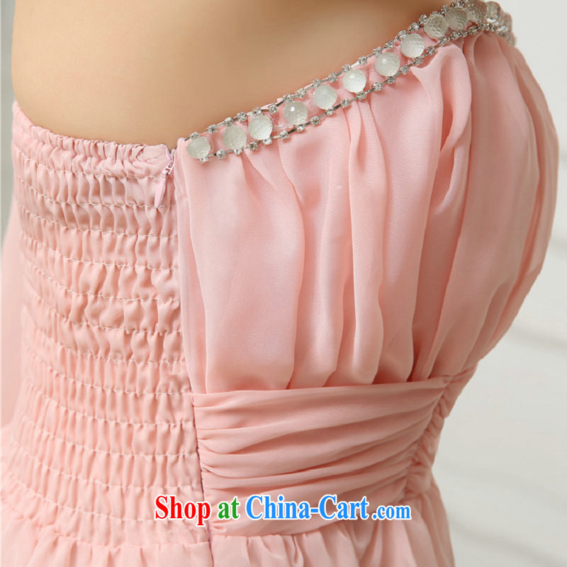 There's a bridesmaid clothing summer 2015 new bridesmaid dresses in short skirts and sisters who graduated from small dress Evening Dress 6509 pink, code, there's a, shopping on the Internet