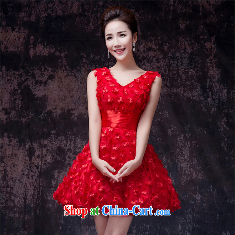 White home about bridal toast service summer 2015 new spring red wedding dress short, double-shoulder bridesmaid dresses small banquet girl blue tailored to contact customer service, white first about, shopping on the Internet
