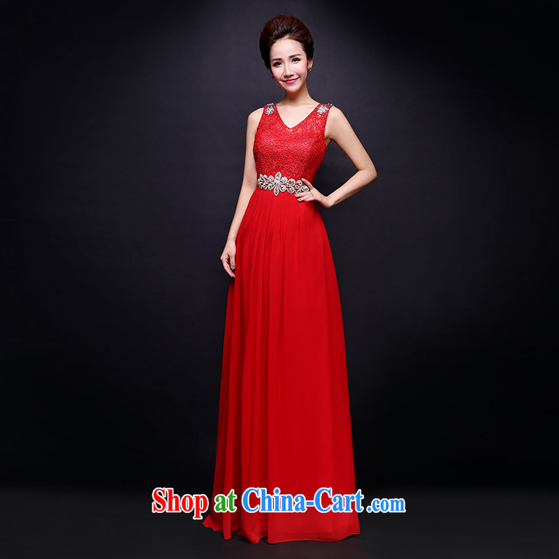 Bridal toast service 2015 new summer wedding champagne color red moderator dress banquet dress bridesmaid serving long wood drill two-color red Advanced Customization + $30 5 Day Shipping, Nicole Richie (Nicole Richie), online shopping