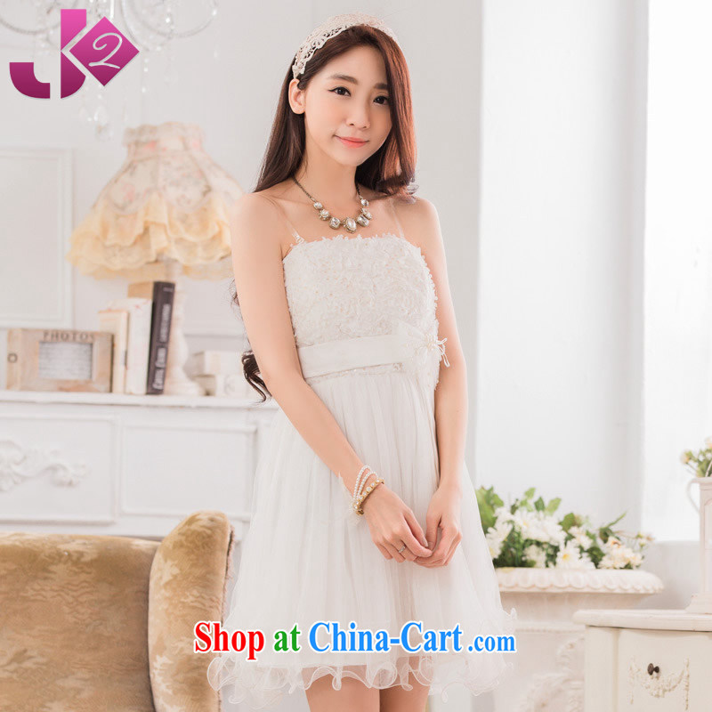 2 JK sweet silk ballet performances by small dress XL chest bare Solid Color bridesmaid clothing dresses white XXL 155 recommendations about Jack