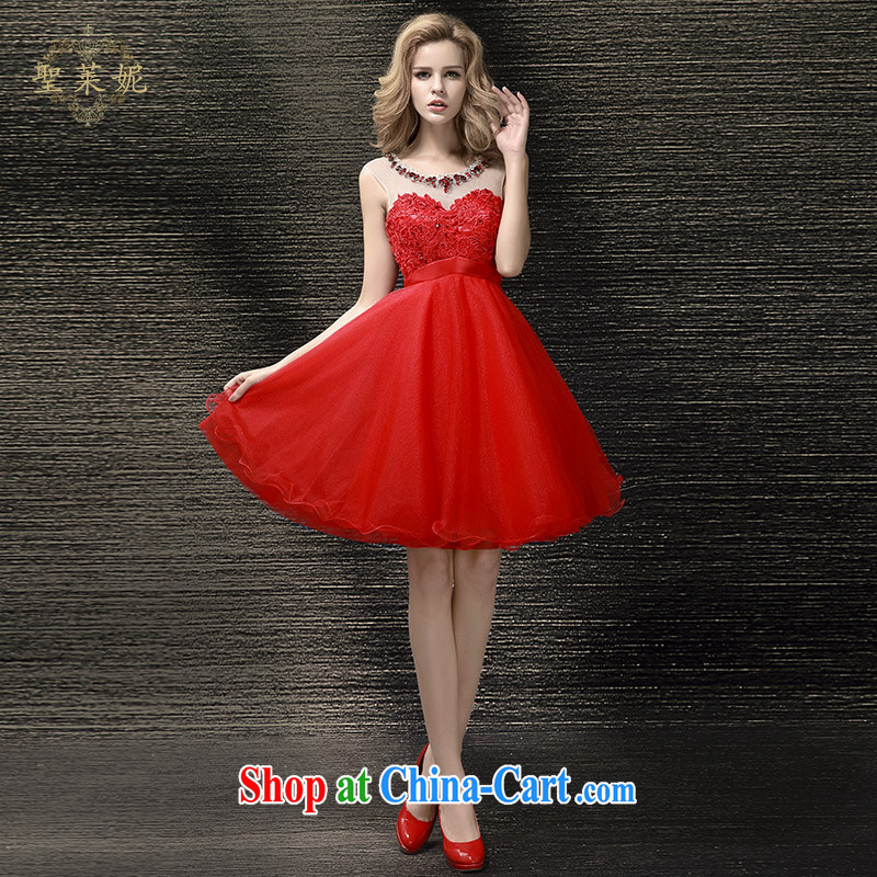 Holy, Connie wedding dresses 2015 new bride's toast the dress code custom, the Marriage Code Red crowsfoot dresses red M, holy, Connie (Sheng lai Ni), online shopping