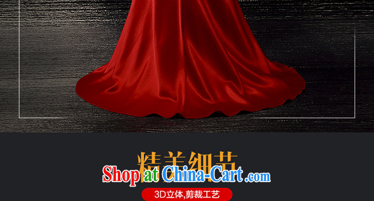 Holy, Connie wedding dresses 2015 summer New Red double-shoulder bridal back-door bows dress, large, small tail skirt red S pictures, price, brand platters! Elections are good character, the national distribution, so why buy now enjoy more preferential! Health