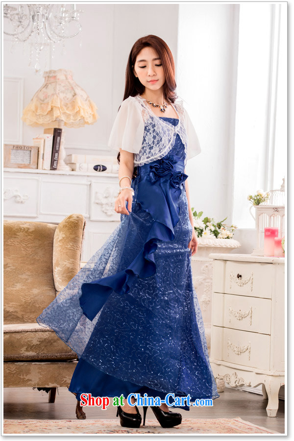 JK 2 2015 New Solid Color large yards, serving toast the Show Evening Dress sweet straps long skirt dress blue XXXL recommendation 175 Jack left and right pictures, price, brand platters! Elections are good character, the national distribution, so why buy now enjoy more preferential! Health