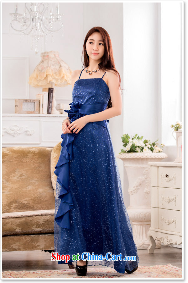 JK 2 2015 New Solid Color large yards, serving toast the Show Evening Dress sweet straps long skirt dress blue XXXL recommendation 175 Jack left and right pictures, price, brand platters! Elections are good character, the national distribution, so why buy now enjoy more preferential! Health