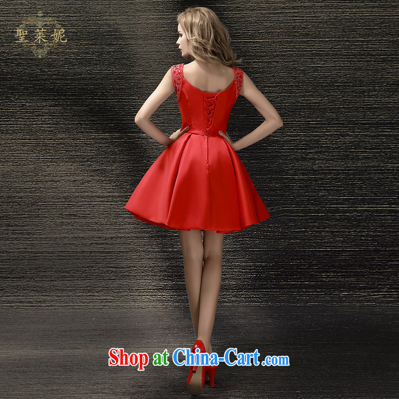 Holy, Connie wedding dresses 2015 summer new bride's wedding dress shoulders, short red dress uniform toast dress red M, holy, Connie (Sheng lai Ni), online shopping