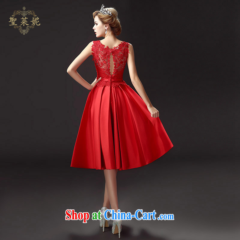 Holy, Connie wedding dresses 2015 summer new bridal red bows dresses marriage Ms. Short dresses and elegant red M, holy, Connie (Sheng lai Ni), online shopping