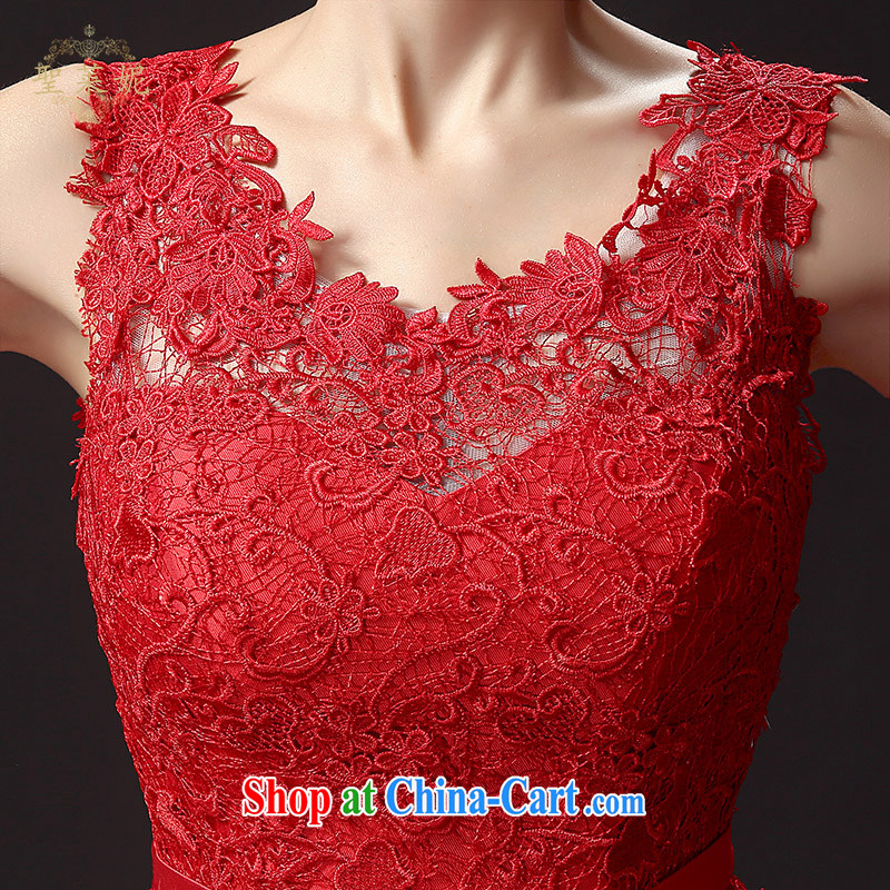 Holy, Connie wedding dresses 2015 summer new bridal red bows dresses marriage Ms. Short dresses and elegant red M, holy, Connie (Sheng lai Ni), online shopping