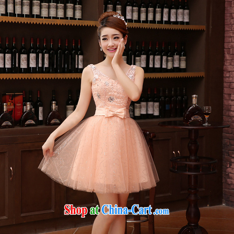 Time his stylish short wedding dress bridesmaid serving small dress 2015 new summer banquet evening dress dress bridal toast clothing dress women champagne color XXL pictures, price, brand platters! Elections are good character, the national distribution, so why buy now enjoy more preferential! Health