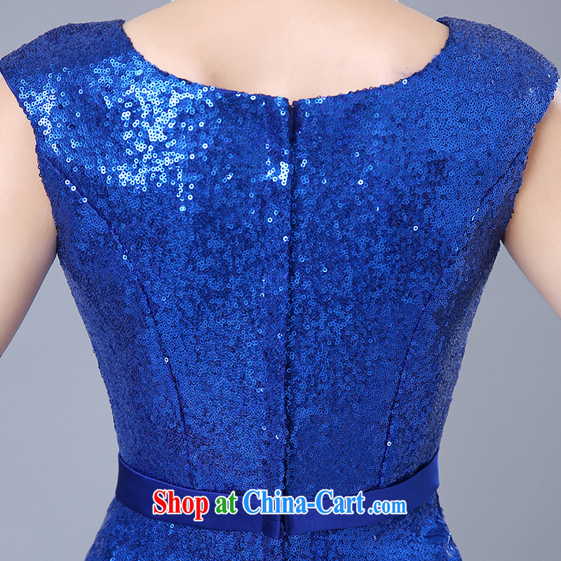 Yi love is wedding dresses 2015 spring and summer new marriages toast clothing stylish Korean dress banquet shoulders sexy, evening dress girl blue can be done with $30 does not return, and love, and shopping on the Internet