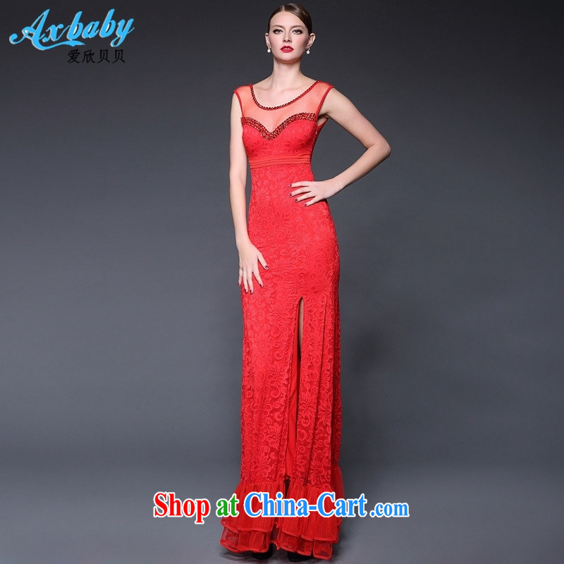 Love Yan Babe (AxBaby) 2015 new summer crowsfoot lace beauty and stylish and elegant evening dress dresses W 0282 white are code, love Yan Abebe Bikila (Axbaby), online shopping