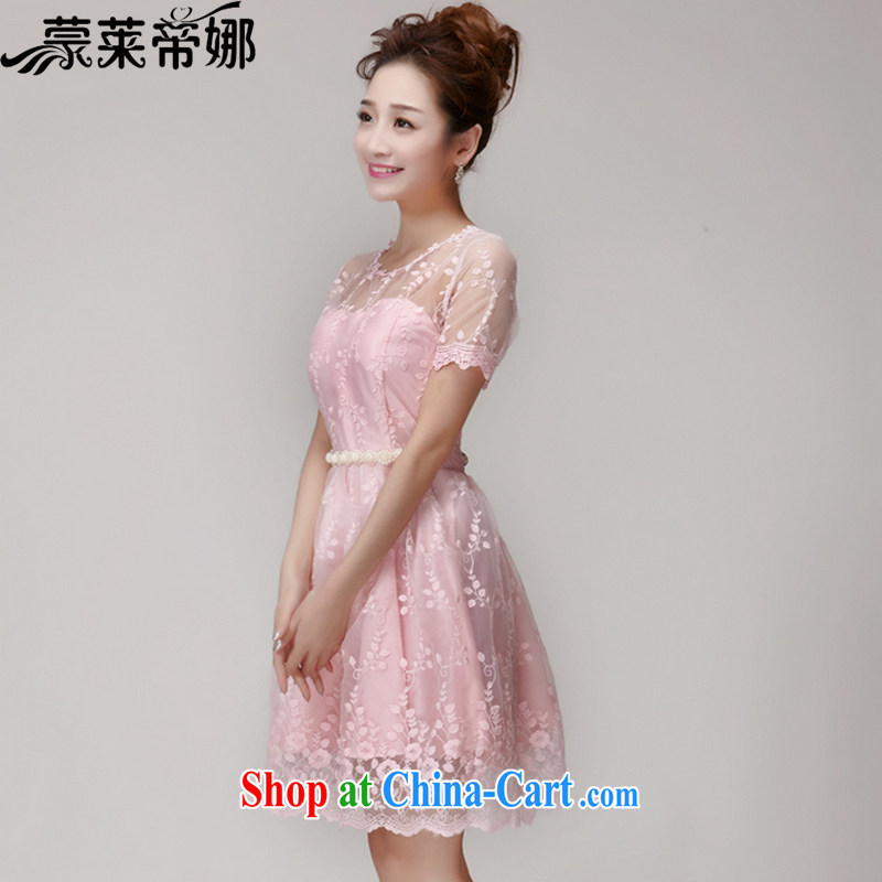 Tony Blair, in Dili, summer 2015 new lace hook flower Openwork Web yarn manually staple Pearl Princess dresses dress skirt 621 pink L, Tony Blair, in Dili, and shopping on the Internet