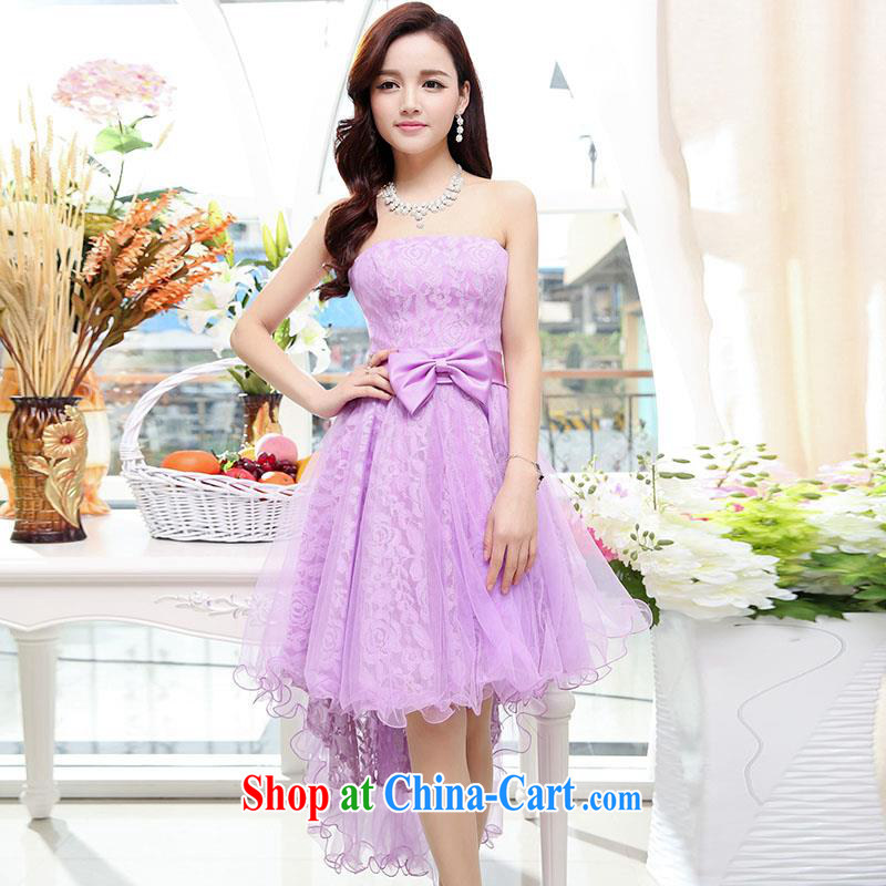 Upscale dress summer 2015 new erase chest dresses dresses short before long shaggy skirts wrapped chest sexy lady wedding, long evening dress red M, UYUK, shopping on the Internet