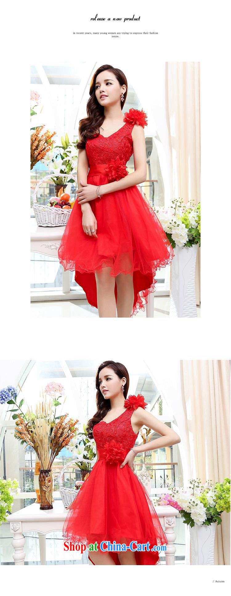Upscale dress red wedding ceremonial dress dress single shoulder strap lace shaggy skirts long-tail Princess skirt summer 2015 New Red XL pictures, price, brand platters! Elections are good character, the national distribution, so why buy now enjoy more preferential! Health