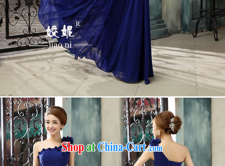 Connie focus 2015 new single shoulder royal blue Evening Dress long shoulders banquet annual summer, autumn beauty moderator dress female A M, pictures, price, brand platters! Elections are good character, the national distribution, so why buy now enjoy more preferential! Health