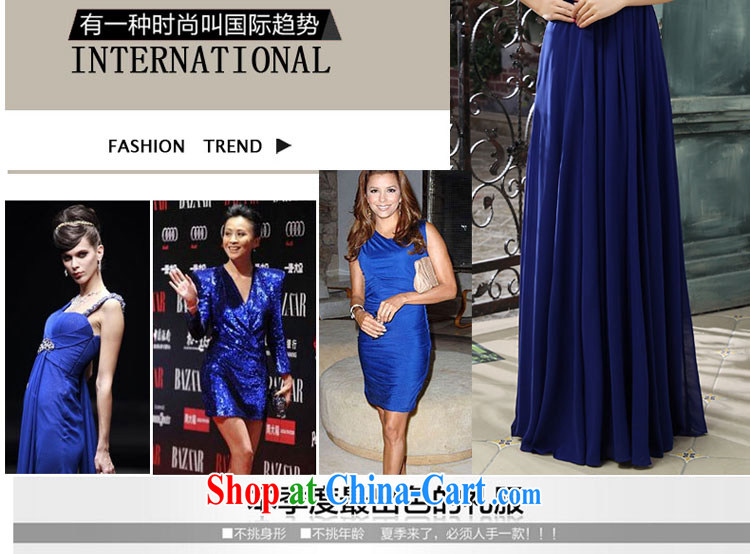 Connie focus 2015 new single shoulder royal blue Evening Dress long shoulders banquet annual summer, autumn beauty moderator dress female A M, pictures, price, brand platters! Elections are good character, the national distribution, so why buy now enjoy more preferential! Health
