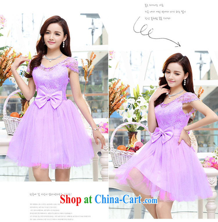 Sunny commuter store summer 2015, bow-tie short small dress bridesmaid dress lace presided over dress apricot XL pictures, price, brand platters! Elections are good character, the national distribution, so why buy now enjoy more preferential! Health