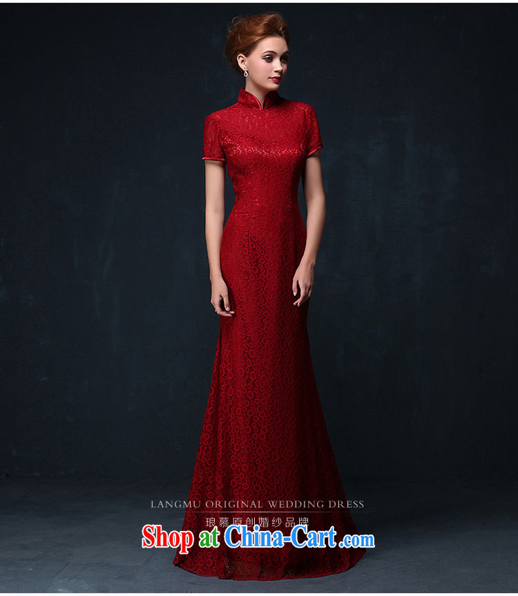 In Luang Prabang in the wedding dresses 2015 new marriages Chinese bows clothes lace long red dress Evening Dress summer wine red XL pictures, price, brand platters! Elections are good character, the national distribution, so why buy now enjoy more preferential! Health