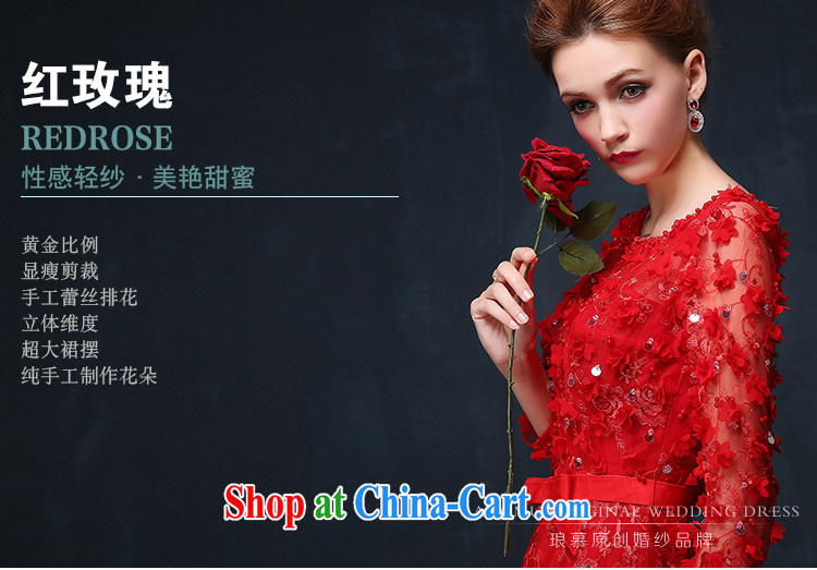 In Luang Prabang in the evening dress 2015 summer and autumn new Korean flower bridal wedding toast service banquet long evening dress Chinese red XL pictures, price, brand platters! Elections are good character, the national distribution, so why buy now enjoy more preferential! Health