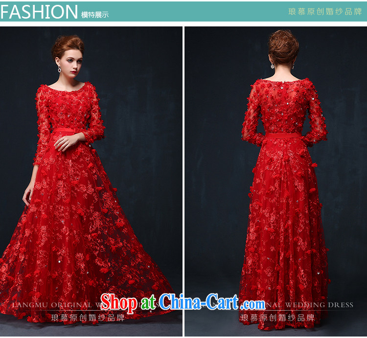 In Luang Prabang in the evening dress 2015 summer and autumn new Korean flower bridal wedding toast service banquet long evening dress Chinese red XL pictures, price, brand platters! Elections are good character, the national distribution, so why buy now enjoy more preferential! Health