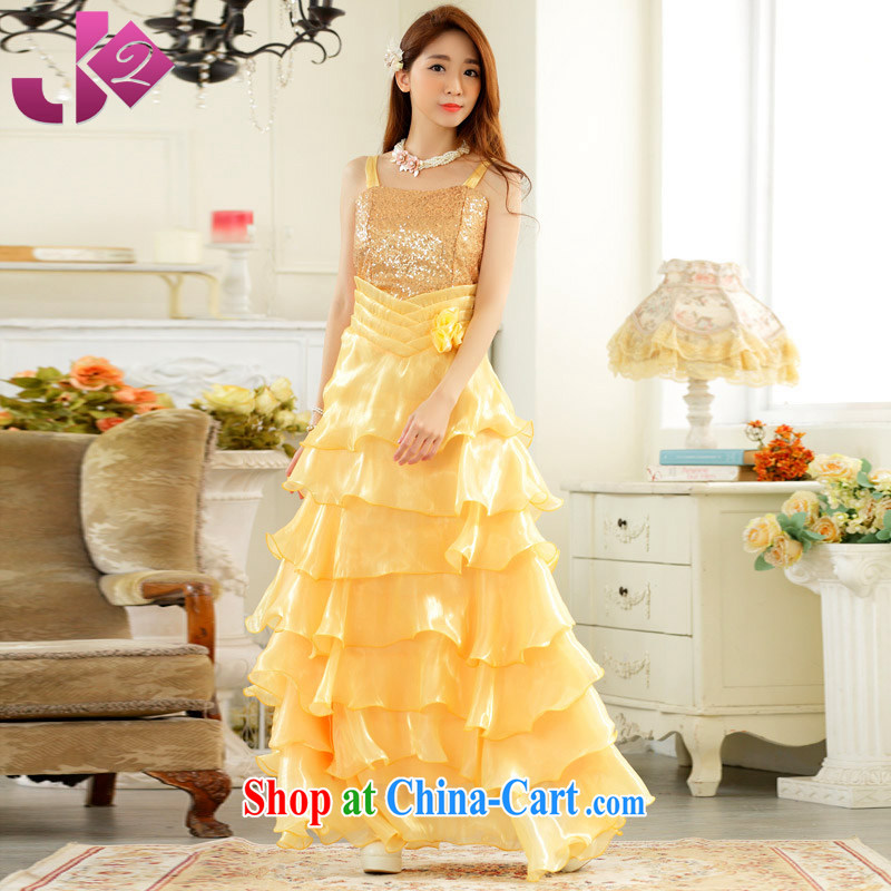 JK 2 2015 New China your wedding toast long dresses, the annual performance, the code strap evening dress gold. All Code 100 recommendations about Jack