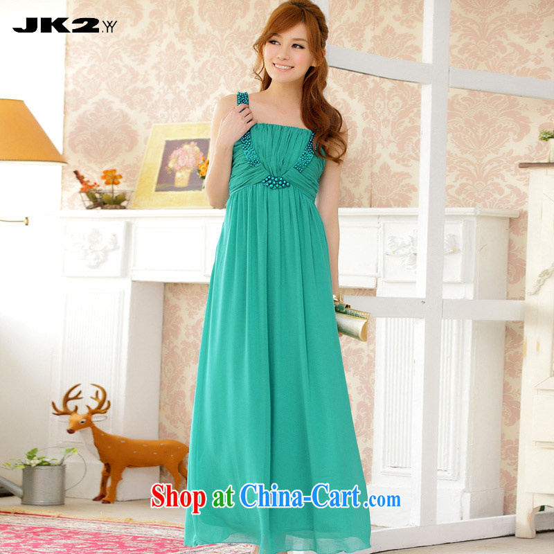 JK 2. YY aura surrounded the strap long dress manually staple Pearl banquet evening dress snow woven dresses pink are code 100 recommendations about Jack, JK 2. YY, shopping on the Internet