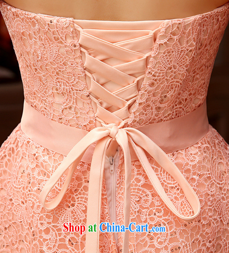 Time his 2015 new Korean bare chest strap small dress sister bridesmaid serving short, married women serving toast bare pink dress graduation dress champagne color XXL pictures, price, brand platters! Elections are good character, the national distribution, so why buy now enjoy more preferential! Health