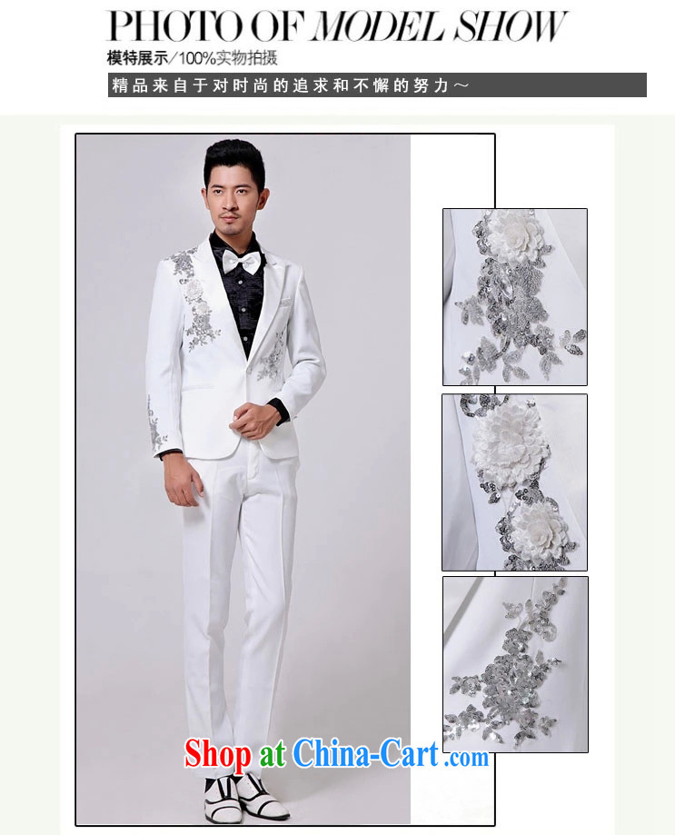 Show service men's dress men's suits suits white Korean version, Moderator singer costume white 180 (XL) 160 Jack pictures, price, brand platters! Elections are good character, the national distribution, so why buy now enjoy more preferential! Health