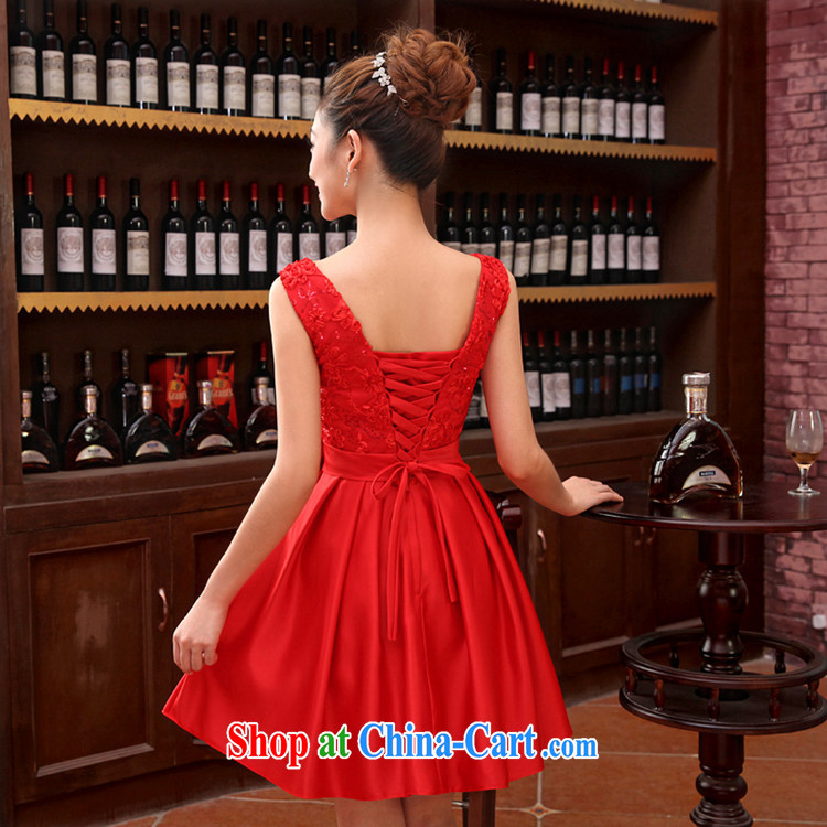 Time his wedding dress female bridal toast clothing parquet drill double-shoulder V collar short red small dress shaggy dress dresses evening dress 2015 new shaggy dress with XXL pictures, price, brand platters! Elections are good character, the national distribution, so why buy now enjoy more preferential! Health
