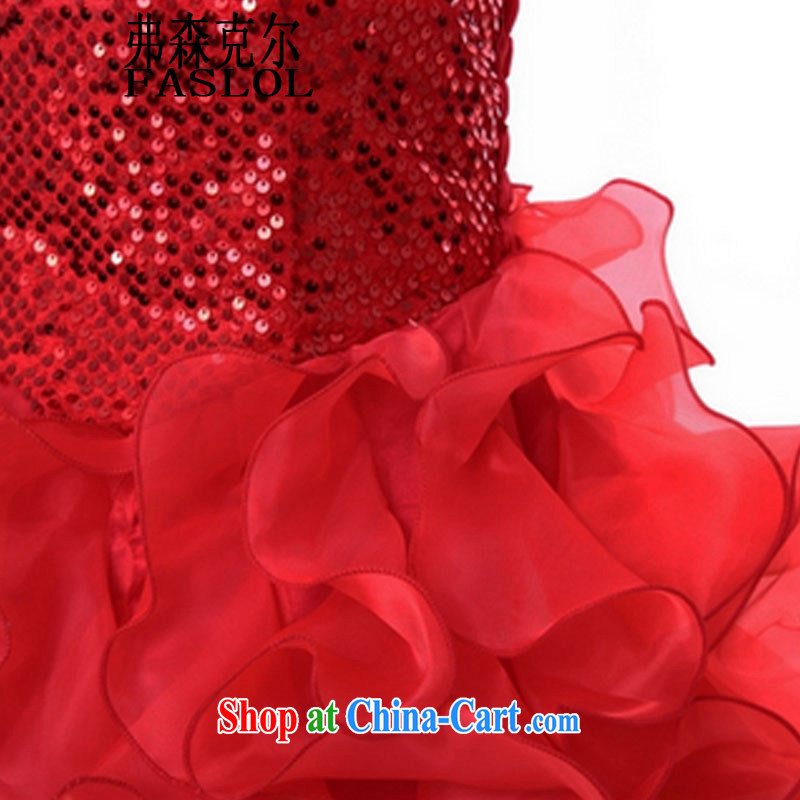 Frank, Michael 2015 new on-chip flouncing short, small dress bridesmaid dress wiped his chest dress cake skirt costume is red, infusion Michael (FASLOL), online shopping