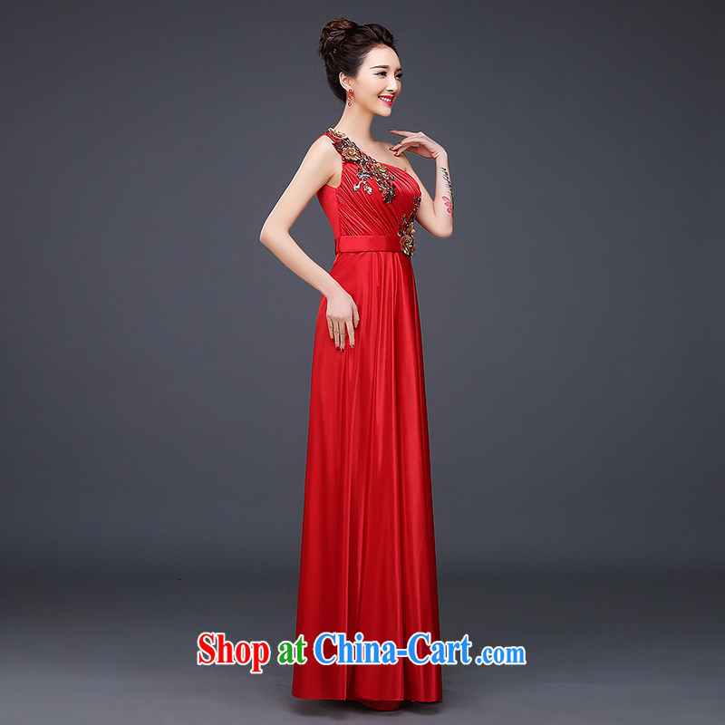 Pure bamboo love dresses Evening Dress 2015 new toast serving spring, Bridal wedding dress girls and stylish red long crowsfoot single shoulder deep blue tailored please contact customer service, pure bamboo love yarn, shopping on the Internet