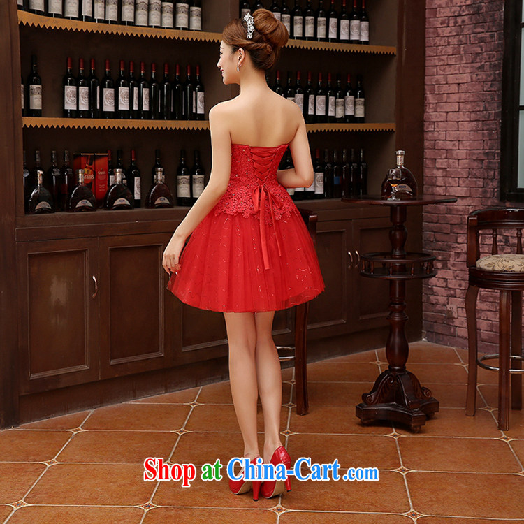 Syria Time marriages served toast red erase chest strap Korean small dress bridesmaid clothing short evening dress 2015 New Red Web dress red XXL pictures, price, brand platters! Elections are good character, the national distribution, so why buy now enjoy more preferential! Health