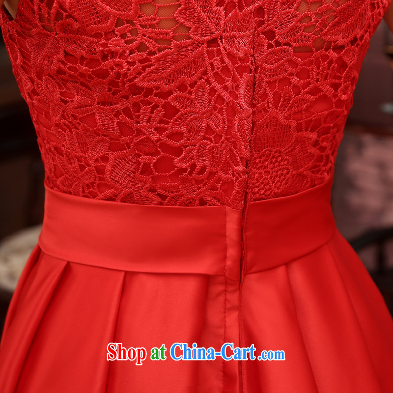 Time his bride toast wedding service 2015 New red short bridesmaid clothing Korean Beauty the wedding dress package shoulder small dress short skirt evening dress red XXL, time, and, on-line shopping