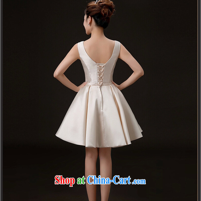 2015 new spring and summer wedding dresses bridal toast clothing fashion beauty at Merlion red wedding dress short dress stage serving champagne color is tailored to contact customer service, pure bamboo love yarn, shopping on the Internet