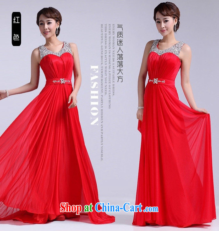 Modern Korean bridal bridesmaid dress bridal toast serving red zipper gown Red. Do not return does not switch pictures, price, brand platters! Elections are good character, the national distribution, so why buy now enjoy more preferential! Health