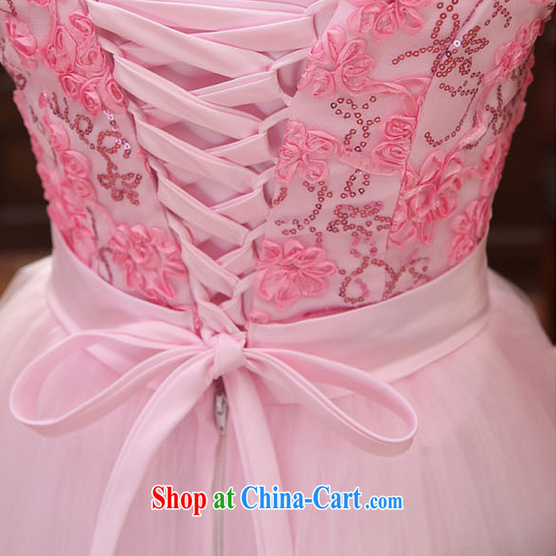 Time SYRIAN ARAB wedding dresses bridesmaid toast serving serving wedding dress banquet the wedding dress 2015 new short, cultivating and sisters dress the wedding dress skirt pink XXL, time, and shopping on the Internet