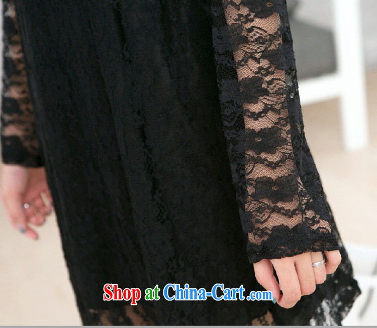 Type color, in accordance with the 2015 new 200 plus fat lace snow woven loose video thin large, thick mm dress black large code XXXXL pictures, price, brand platters! Elections are good character, the national distribution, so why buy now enjoy more preferential! Health