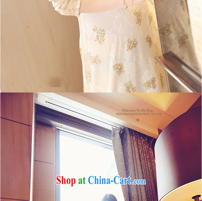 The left long overnight 2015 summer luxury of Yuan Palace, cultivating graphics thin lace dress retro dress long skirt goddess, champagne color L pictures, price, brand platters! Elections are good character, the national distribution, so why buy now enjoy more preferential! Health