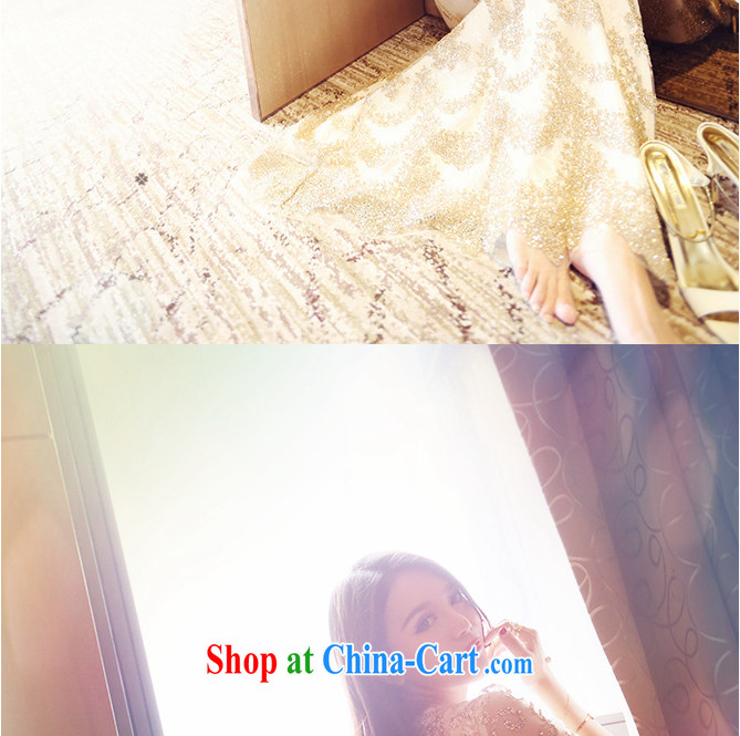 The left long overnight 2015 summer luxury of Yuan Palace, cultivating graphics thin lace dress retro dress long skirt goddess, champagne color L pictures, price, brand platters! Elections are good character, the national distribution, so why buy now enjoy more preferential! Health