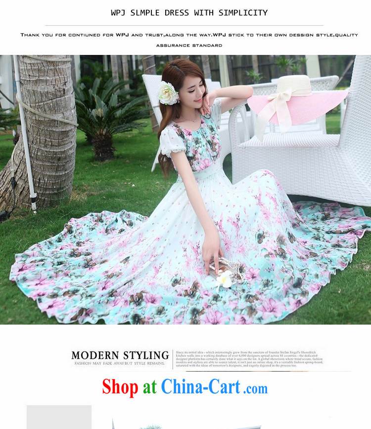 Type color, in accordance with the 2015 summer girls long floral short-sleeve-waist cultivating long skirt beach skirt suit 2 XL pictures, price, brand platters! Elections are good character, the national distribution, so why buy now enjoy more preferential! Health