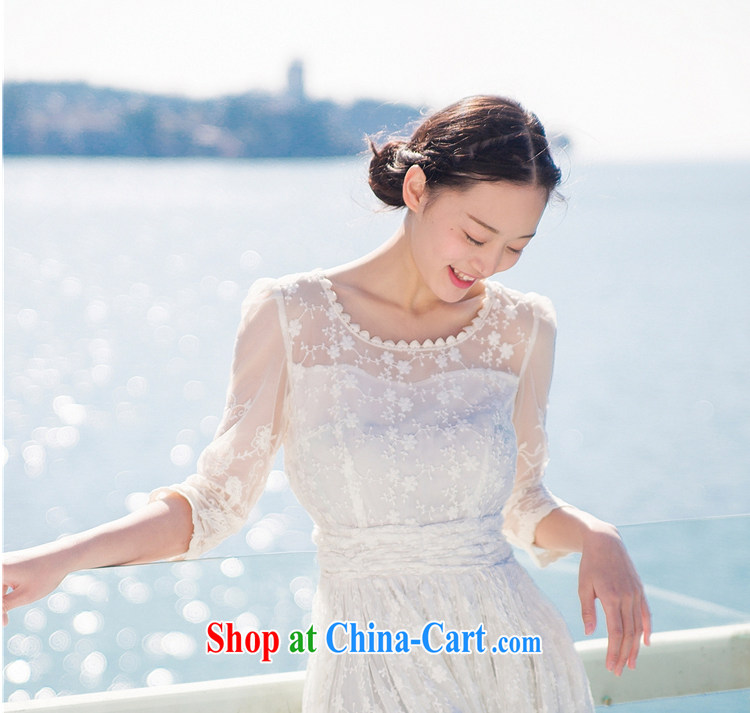 The left long overnight white lace dress long skirt embroidery hook take Web yarn spring and summer Beach Resort ultra-Large fairy dress graphics thin dresses white L pictures, price, brand platters! Elections are good character, the national distribution, so why buy now enjoy more preferential! Health