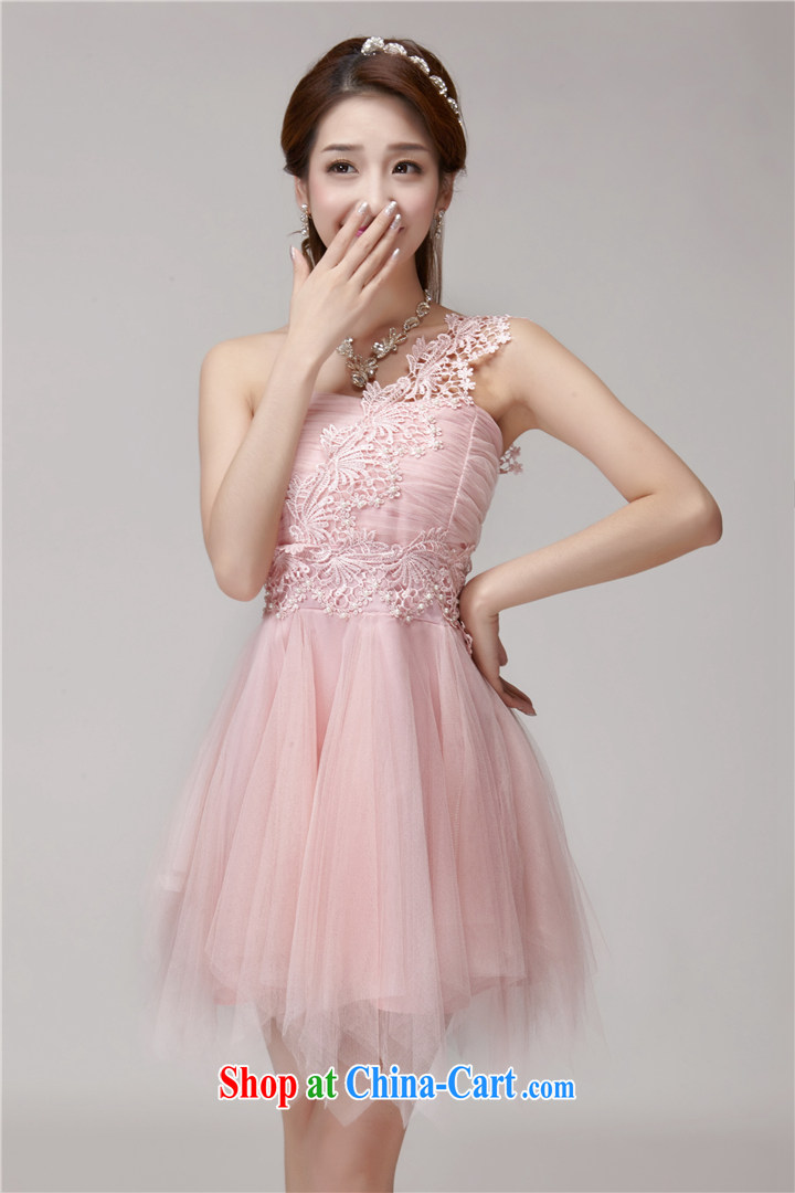 Cross-strait, Fang rounded off 2015 New staple Pearl bridesmaid sisters serving short skirts, bare chest banquet dress small dress pink L pictures, price, brand platters! Elections are good character, the national distribution, so why buy now enjoy more preferential! Health