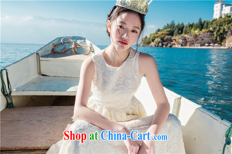 Left Long Term Name-yuan style high-end custom, cultivating dresses bohemian seaside resort long skirt sleeveless bridesmaid dress long skirt gold L pictures, price, brand platters! Elections are good character, the national distribution, so why buy now enjoy more preferential! Health