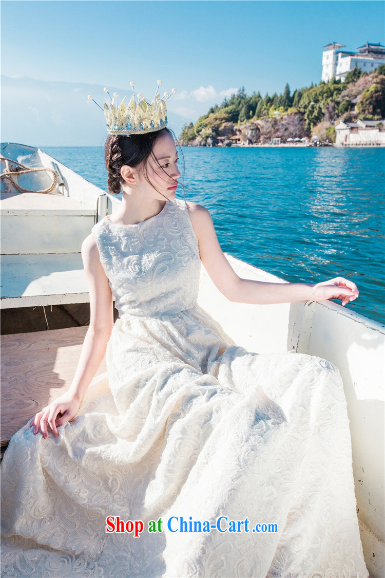 Left Long Term Name-yuan style high-end custom, cultivating dresses bohemian seaside resort long skirt sleeveless bridesmaid dress long skirt gold L pictures, price, brand platters! Elections are good character, the national distribution, so why buy now enjoy more preferential! Health