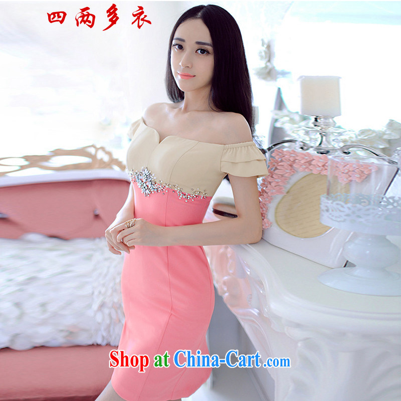 42 multi-yi 2015 Summer of Yuan a Field shoulder cultivating graphics thin dress package and dress 1635 picture color L