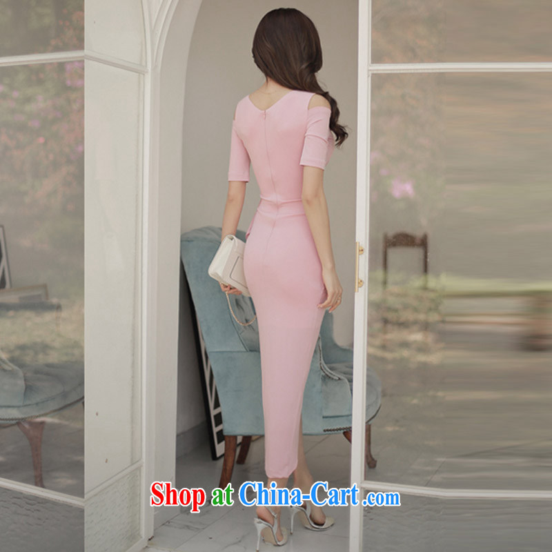 To Lin bridesmaid dress summer 2015 summer new dress sense of short-sleeved dresses package and graphics thin, long skirt Evening Dress 501 pink L, Lin (KECAILIAN), online shopping