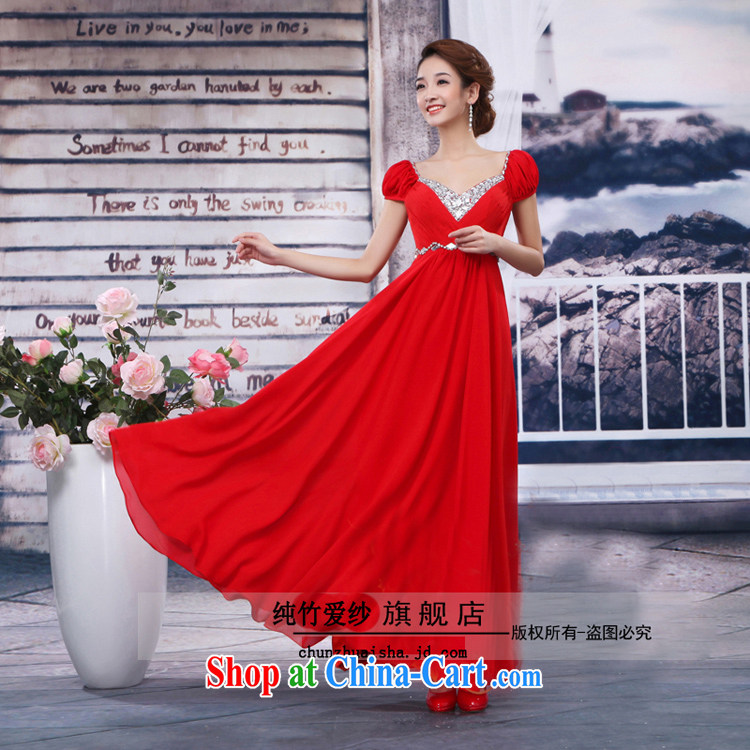 Pure bamboo love yarn new bridal long gown, double-shoulder dress snow woven bridesmaid dresses. evening dress toast stage dress summer red long tailored contact Customer Service pictures, price, brand platters! Elections are good character, the national distribution, so why buy now enjoy more preferential! Health