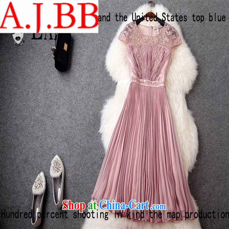 With vPro heartrendingly store 2015 spring and summer new, Luxury European style and the Pearl River Delta (PRD 100 hem hem beauty dress dresses T 2881 pink 4, A . J . BB, shopping on the Internet