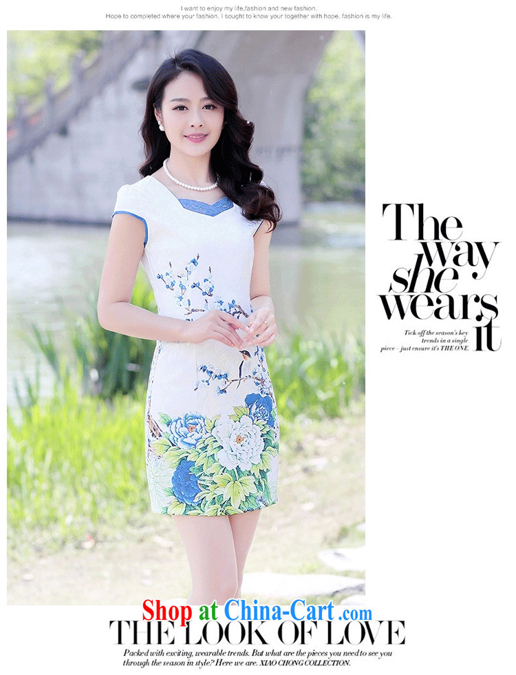 The ki Princess Royal 2015 new summer lady stylish daily cultivating improved cheongsam dress, long, stamp duty dress dress ethnic wind antique Tang is the code female blue Peony XXXL pictures, price, brand platters! Elections are good character, the national distribution, so why buy now enjoy more preferential! Health