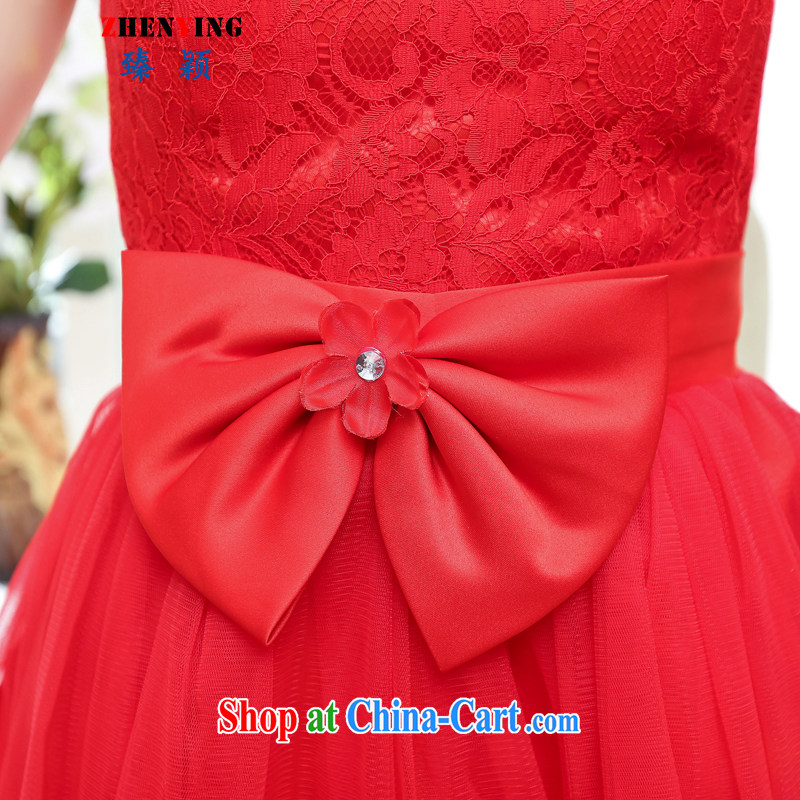 Zen Ying 2015 new bowtie Bridal Fashion red short wedding dress banquet night ceremony dresses sleeveless short skirts purple XL, happy times (happy time) and, on-line shopping
