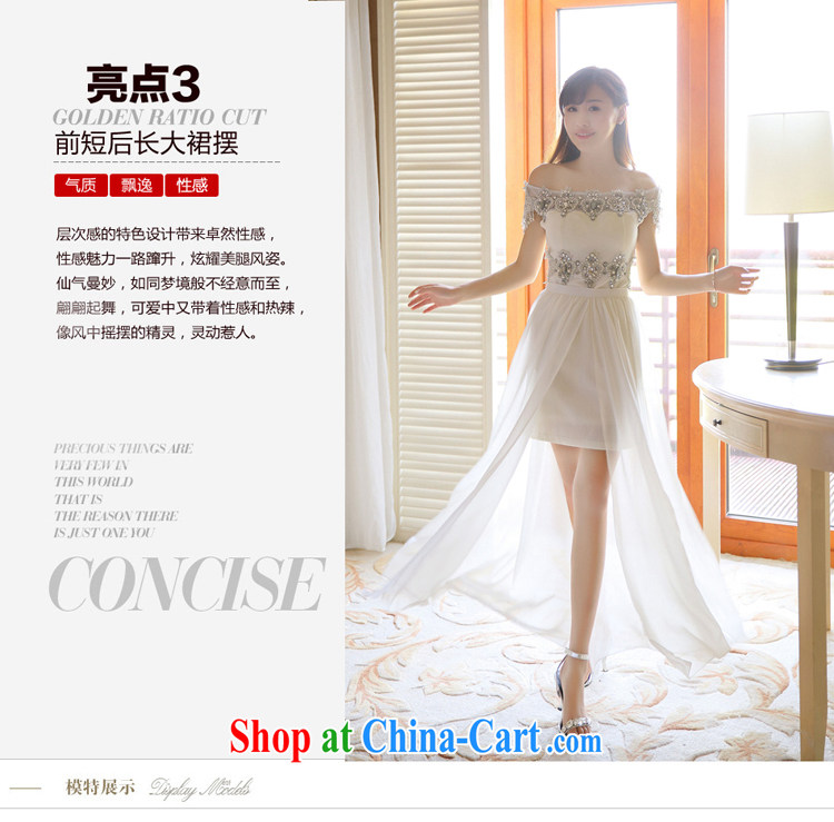 The long-awaited overnight 2015 summer new drill nails Pearl inserts drill a field for dresses summer length, two-piece of Yuan dress bridesmaid dress white L pictures, price, brand platters! Elections are good character, the national distribution, so why buy now enjoy more preferential! Health